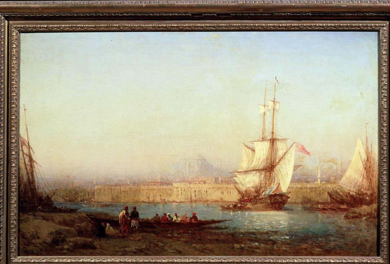 Bosporinsalmi (Bosporinsalmi). Felix Francois Ziemin (1821-1911) maalaus. Öljy kankaalle, 65 x 105 cm. 1800-luvun ranskalaista taidetta. Pushkinin taidemuseo, Moskova. tekijältä Félix Ziem
