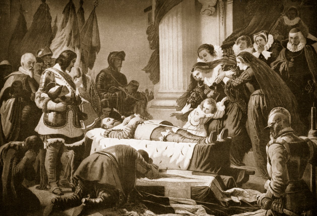 Kustaa Adolphuksen makaaminen, 1633 tekijältä Feodor Dietz