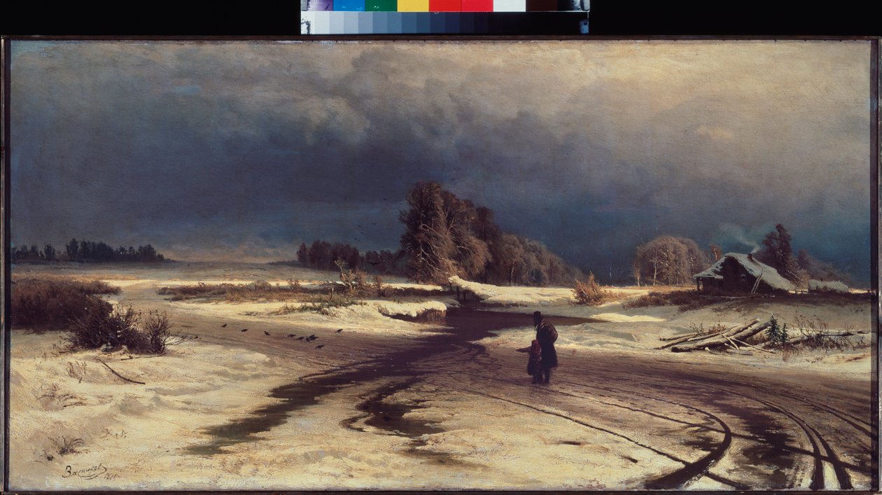 Degel (Sula) - Peinture de Fjodor Vasilyev (Feodor Aleksandrovich, Fiodor Aleksandrovitch Vassiljev (1850-1873), huile sur toile tekijältä Feodor Alexandrovich Vassiliev