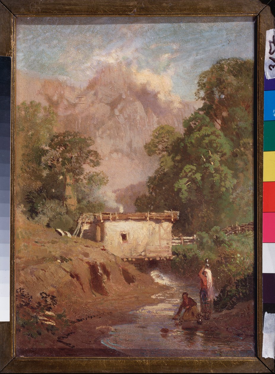 Paysage de Crimeae (Krimin maisema) - Peinture de Fjodor Vasilyev (Fjodor Aleksandrovitš, Fjodor Aleksandrovitš Vassiljev (1850-1873), huile sur toile tekijältä Feodor Alexandrovich Vassiliev