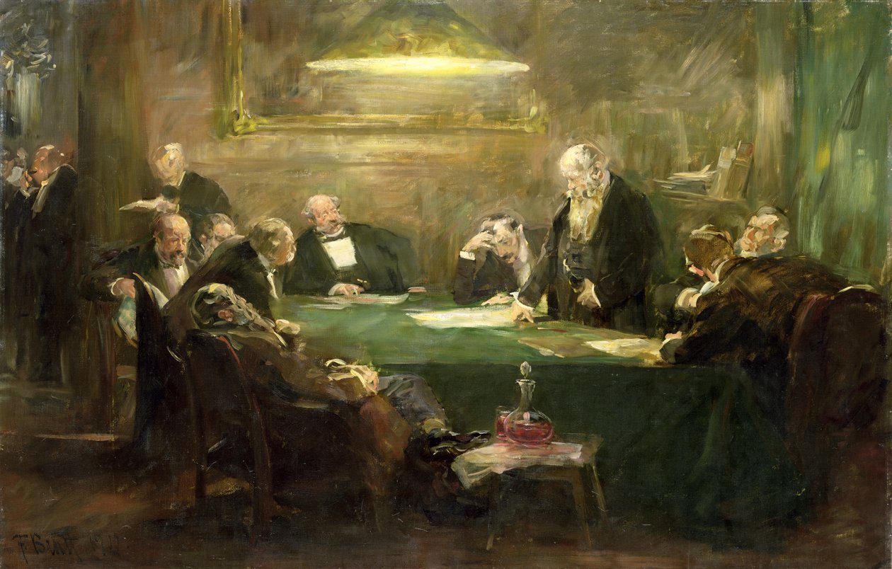 Hallituksen kokous, 1900 tekijältä Ferdinand Brutt