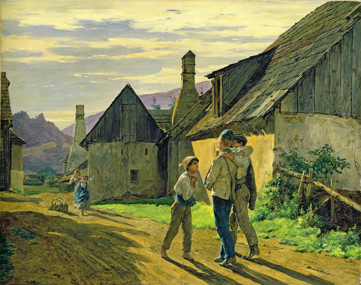 Kotiutumassa sodasta, 1859 tekijältä Ferdinand Georg Waldmuller