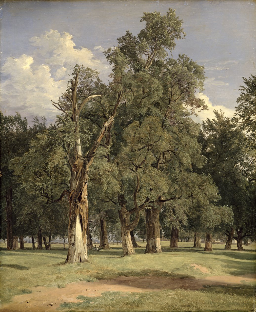 Jalavapuut Praterissa, 1831 tekijältä Ferdinand Georg Waldmuller