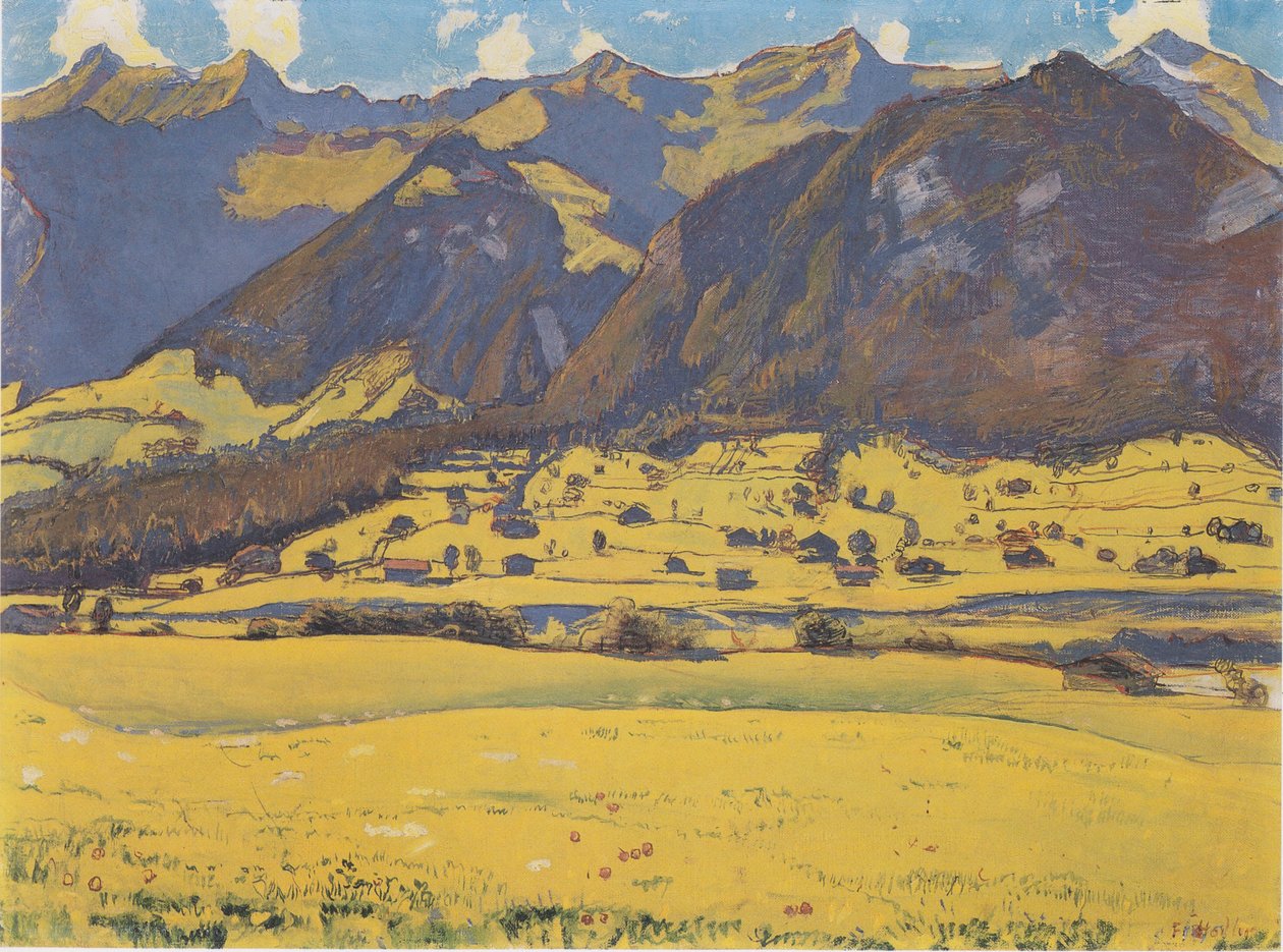 Näkymä Fromberghornille Reichenbachista käsin tekijältä Ferdinand Hodler