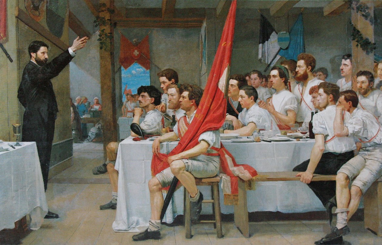 Voimistelun juhlaillallinen tekijältä Ferdinand Hodler