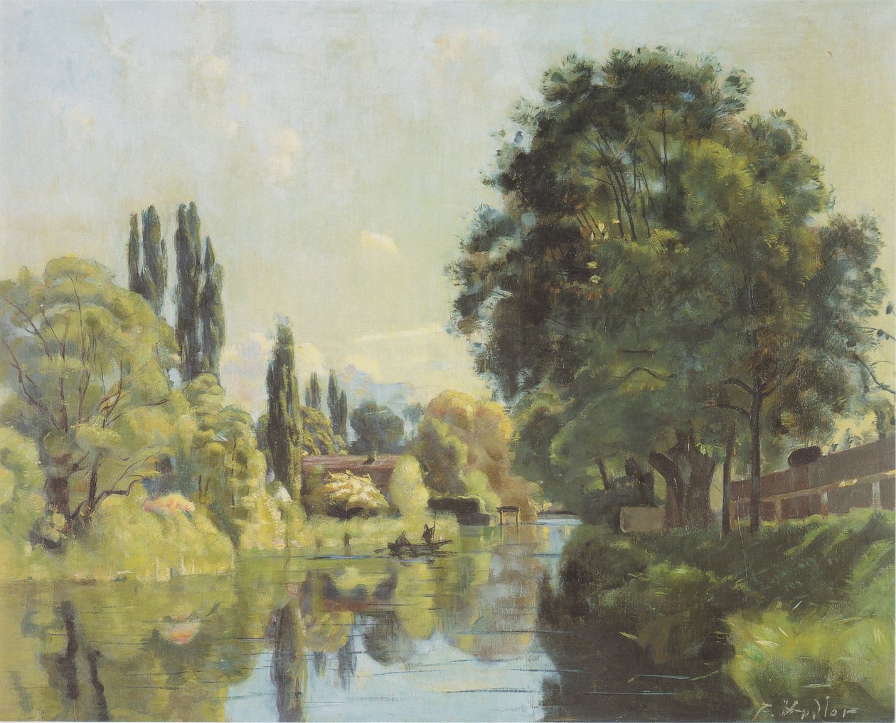 Aare -kanava lähellä Thunia tekijältä Ferdinand Hodler