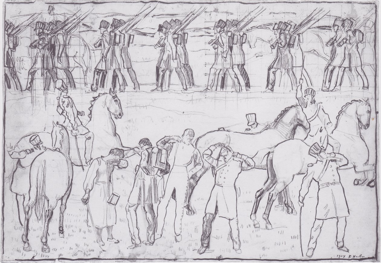 Saksalaisten opiskelijoiden maastamuutto vuoden 1813 vapaussotaan tekijältä Ferdinand Hodler
