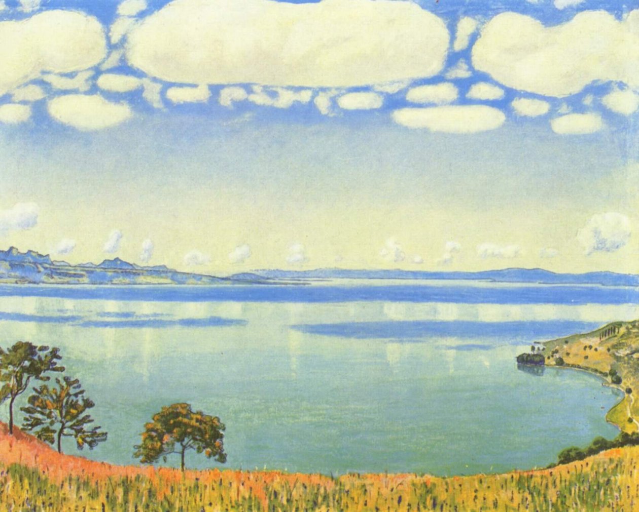 Genevenjärvi alkaen Chexbres tekijältä Ferdinand Hodler
