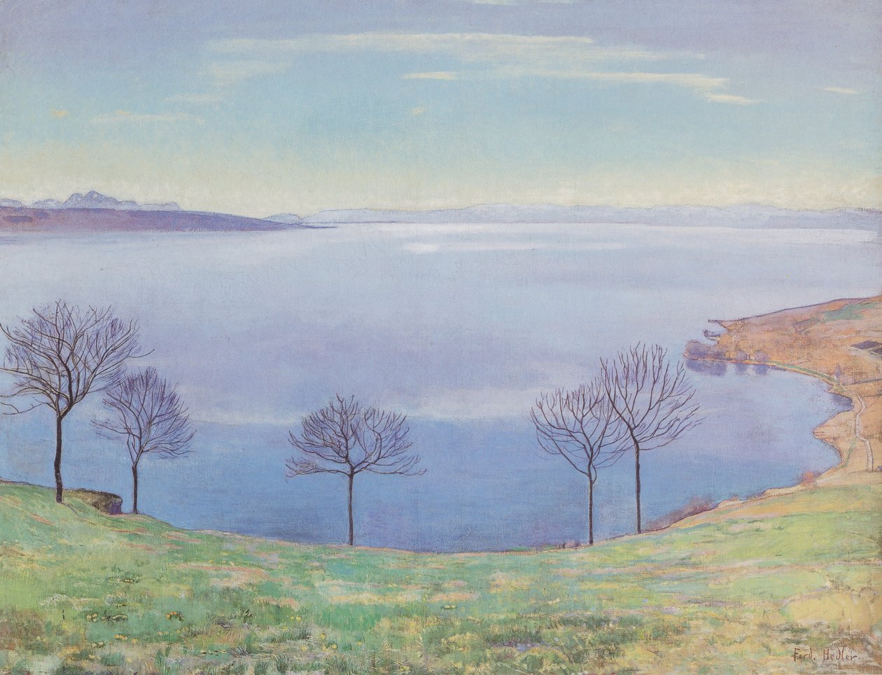 Genevenjärvi alkaen Chexbres tekijältä Ferdinand Hodler