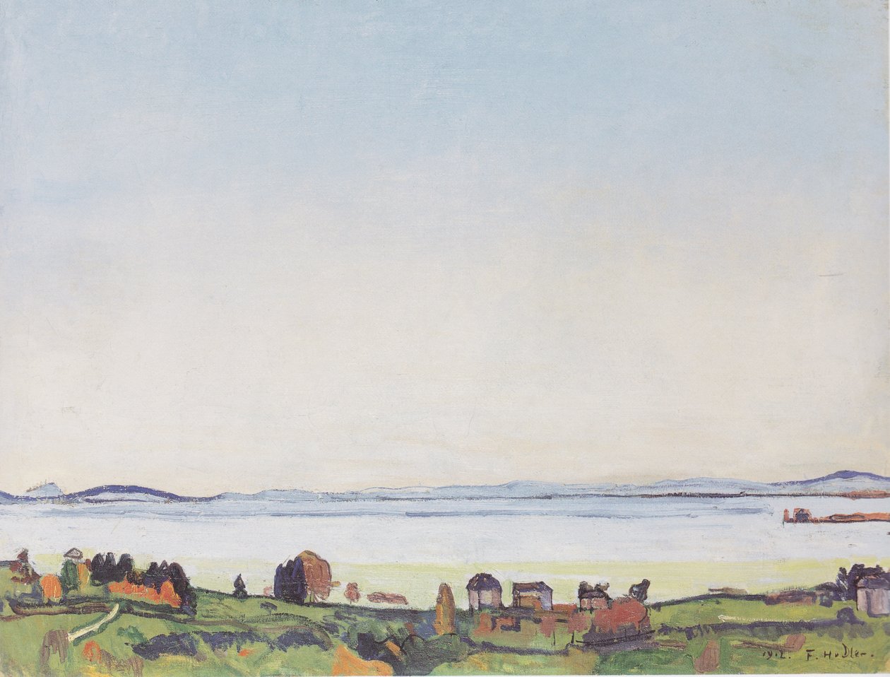 Genevenjärvi Lausannesta tekijältä Ferdinand Hodler