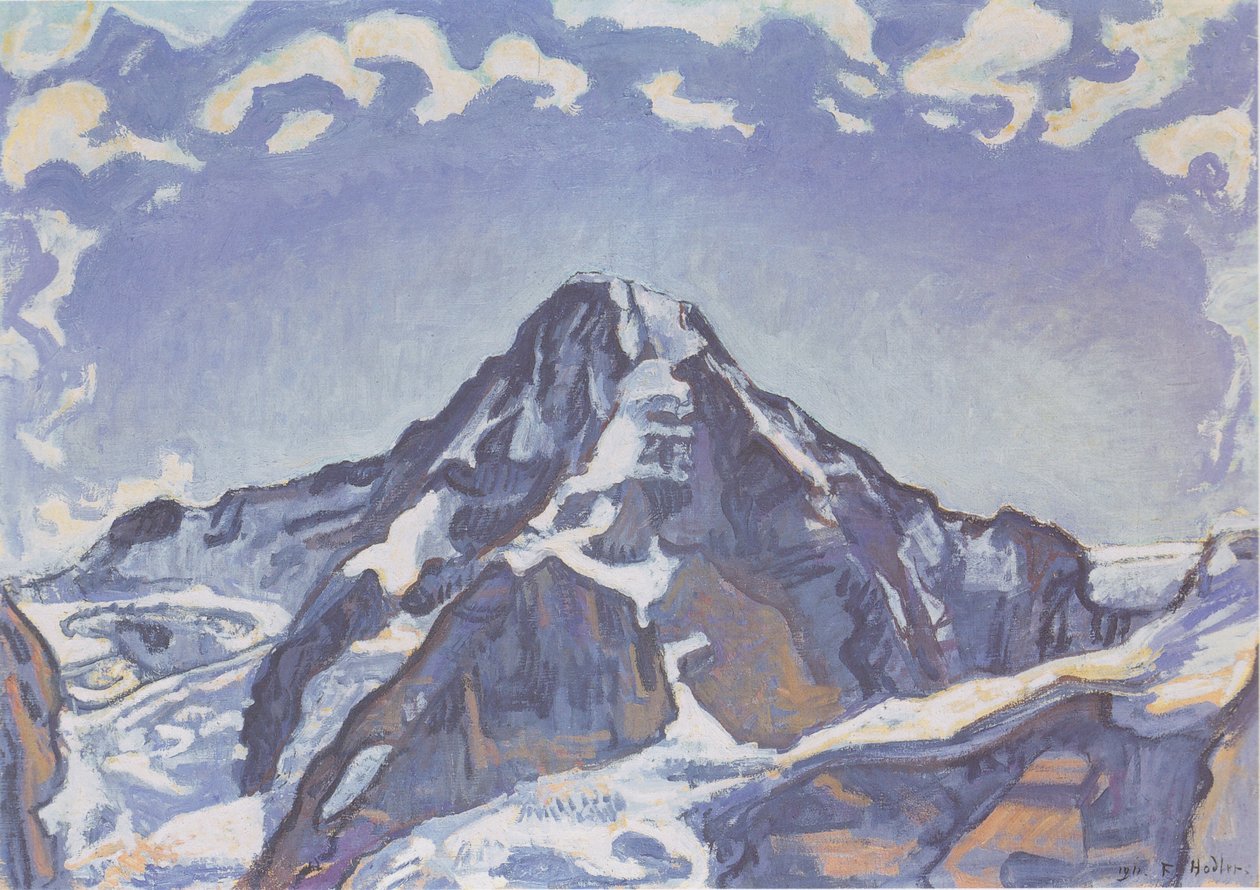 Munkki pilvien kanssa tekijältä Ferdinand Hodler