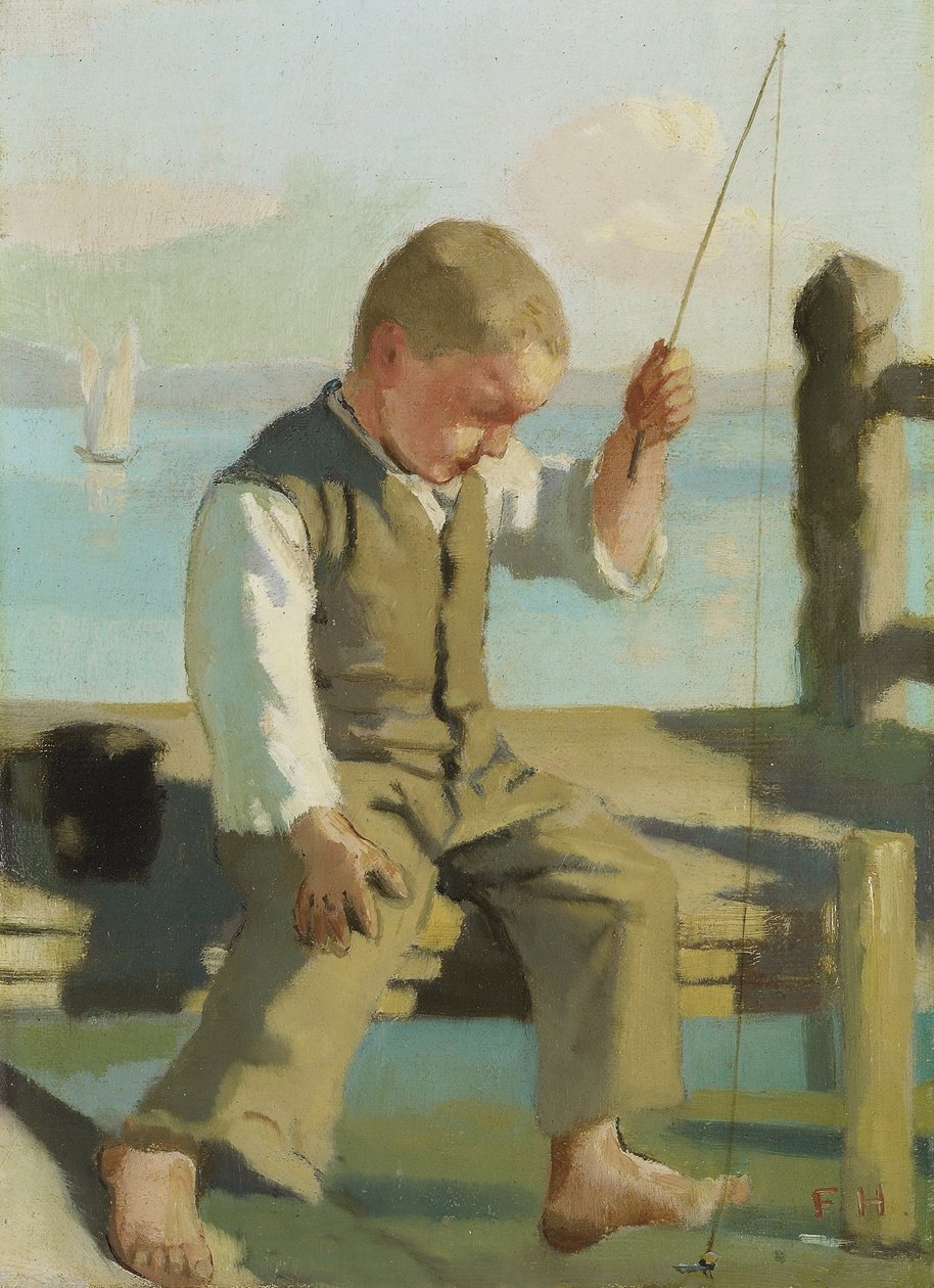 Pieni kalastaja tekijältä Ferdinand Hodler