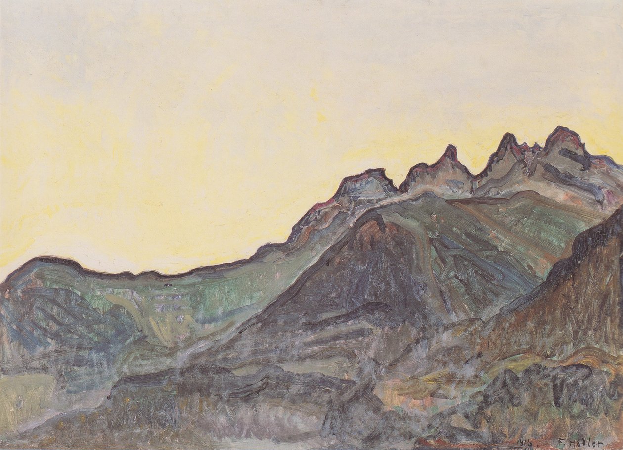Die Dents du Midi tekijältä Ferdinand Hodler