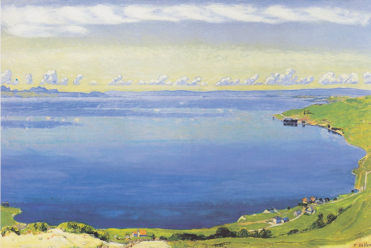 Genevenjärvi alkaen Chexbres tekijältä Ferdinand Hodler