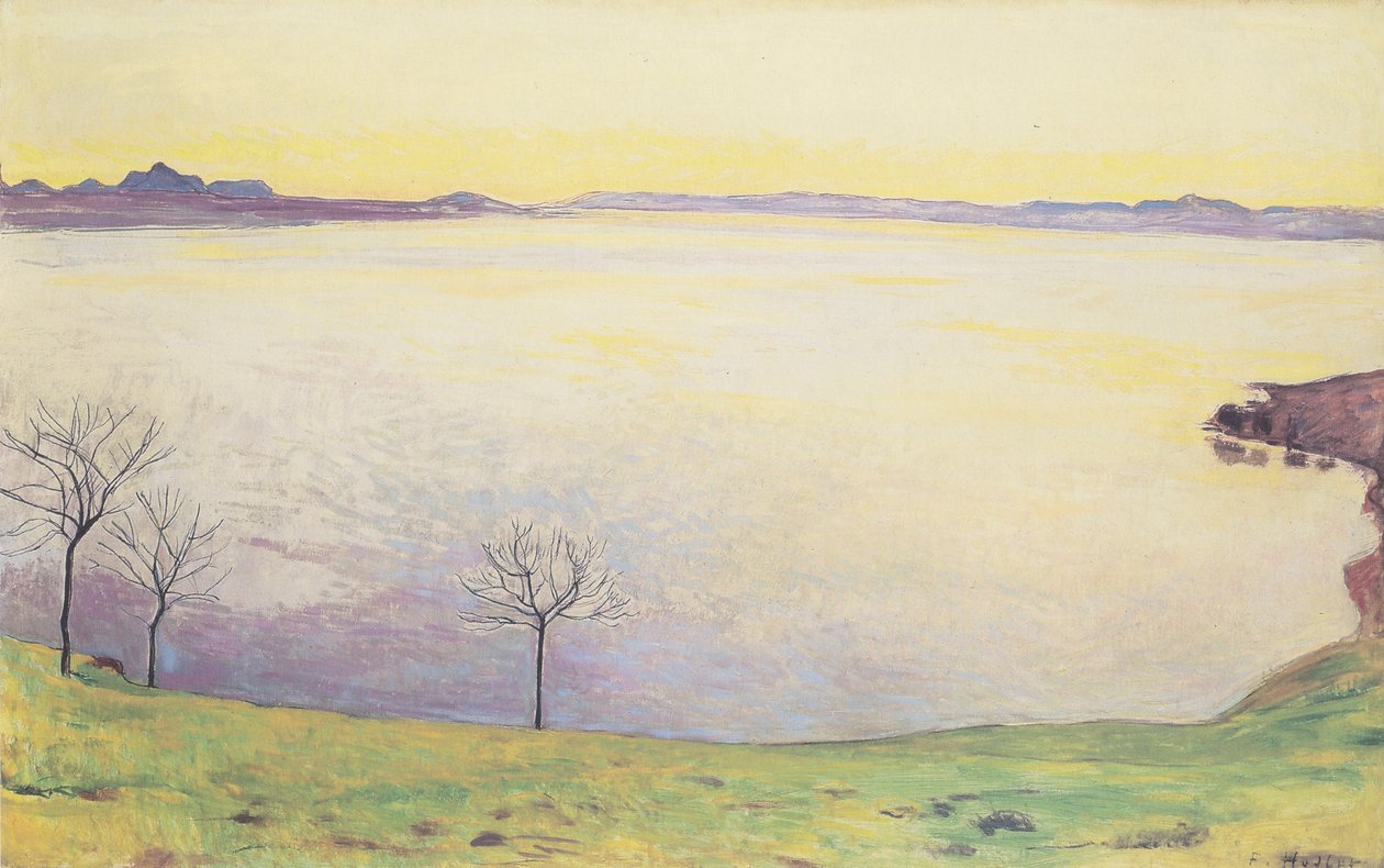 Genevenjärvi alkaen Chexbres tekijältä Ferdinand Hodler