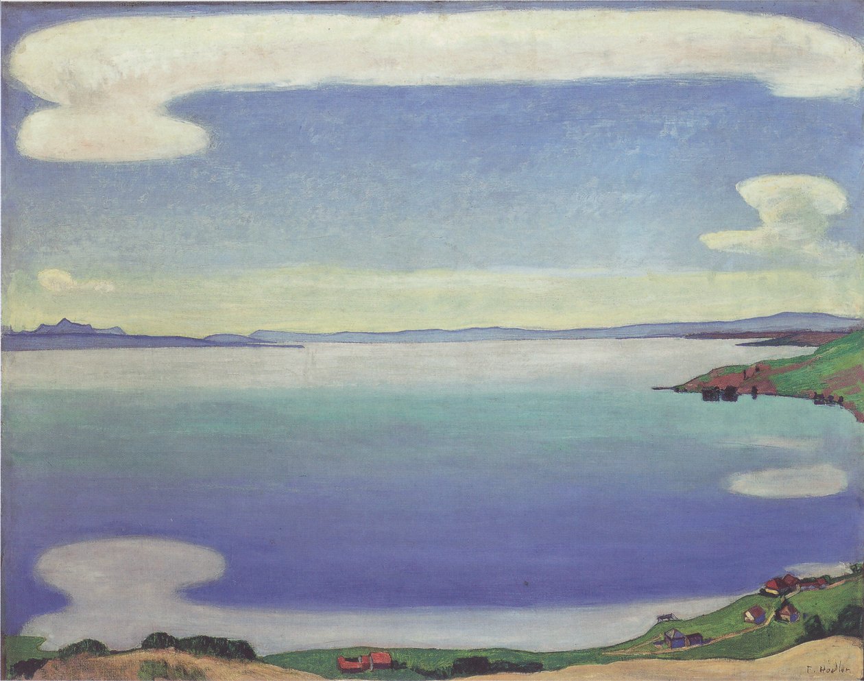 Genevenjärvi alkaen Chexbres tekijältä Ferdinand Hodler