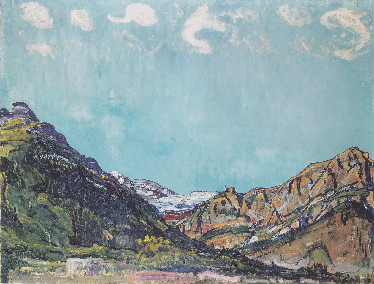 Maisema Champéryn lähellä tekijältä Ferdinand Hodler
