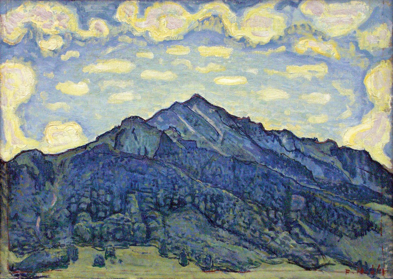 Landschaft in Schweizer Alpen tekijältä Ferdinand Hodler