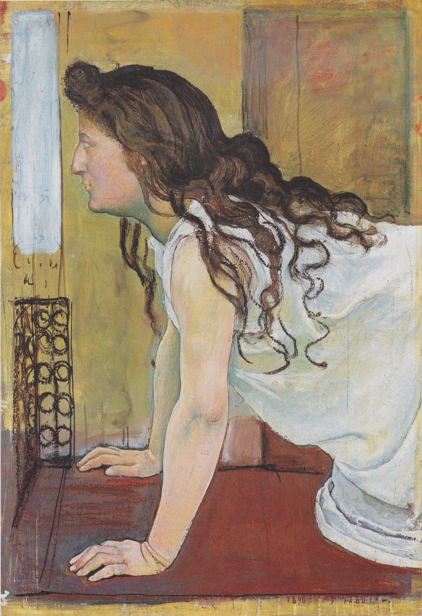 Tyttö ikkunassa tekijältä Ferdinand Hodler