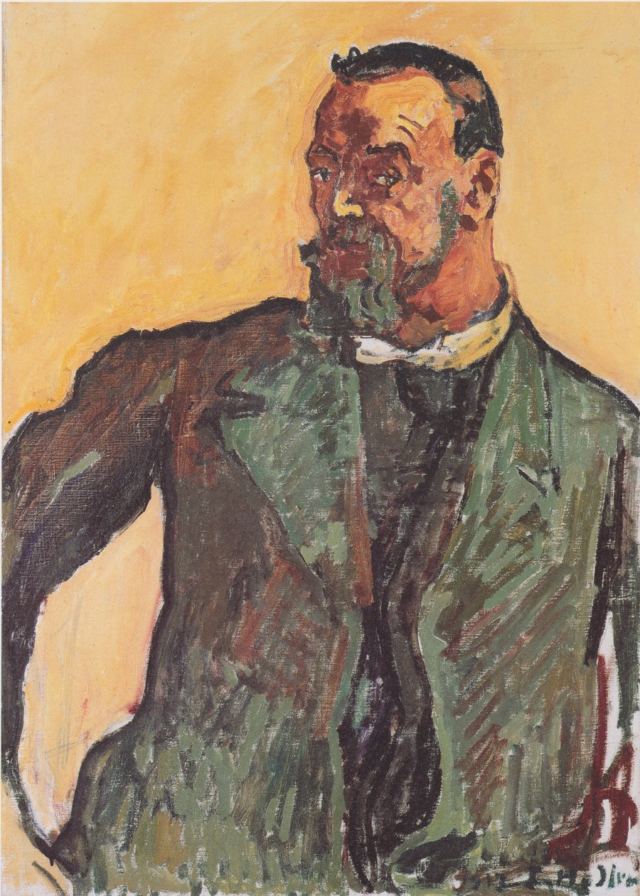 Omakuva vihreän smokin kanssa tekijältä Ferdinand Hodler