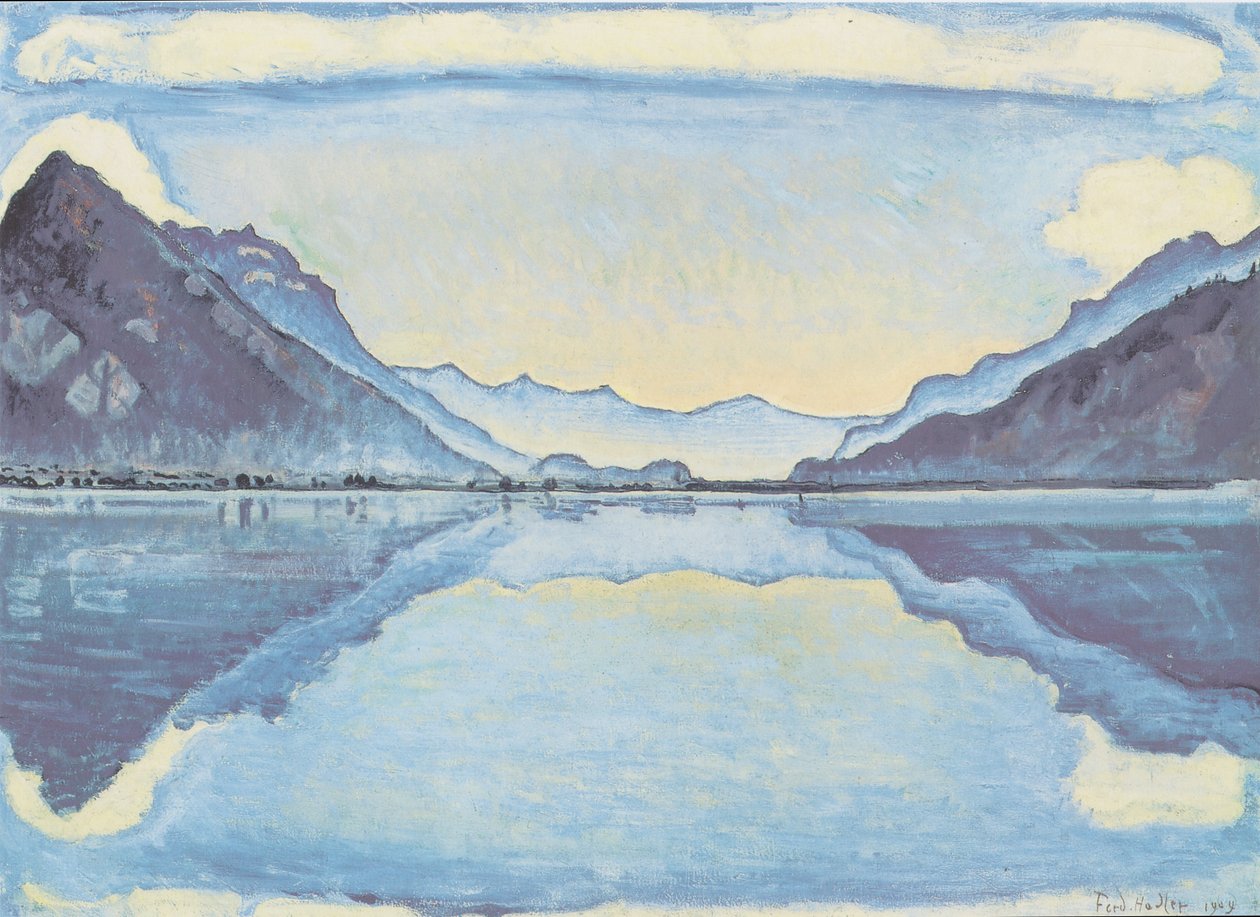 Thun-järvi symmetrinen heijastus tekijältä Ferdinand Hodler