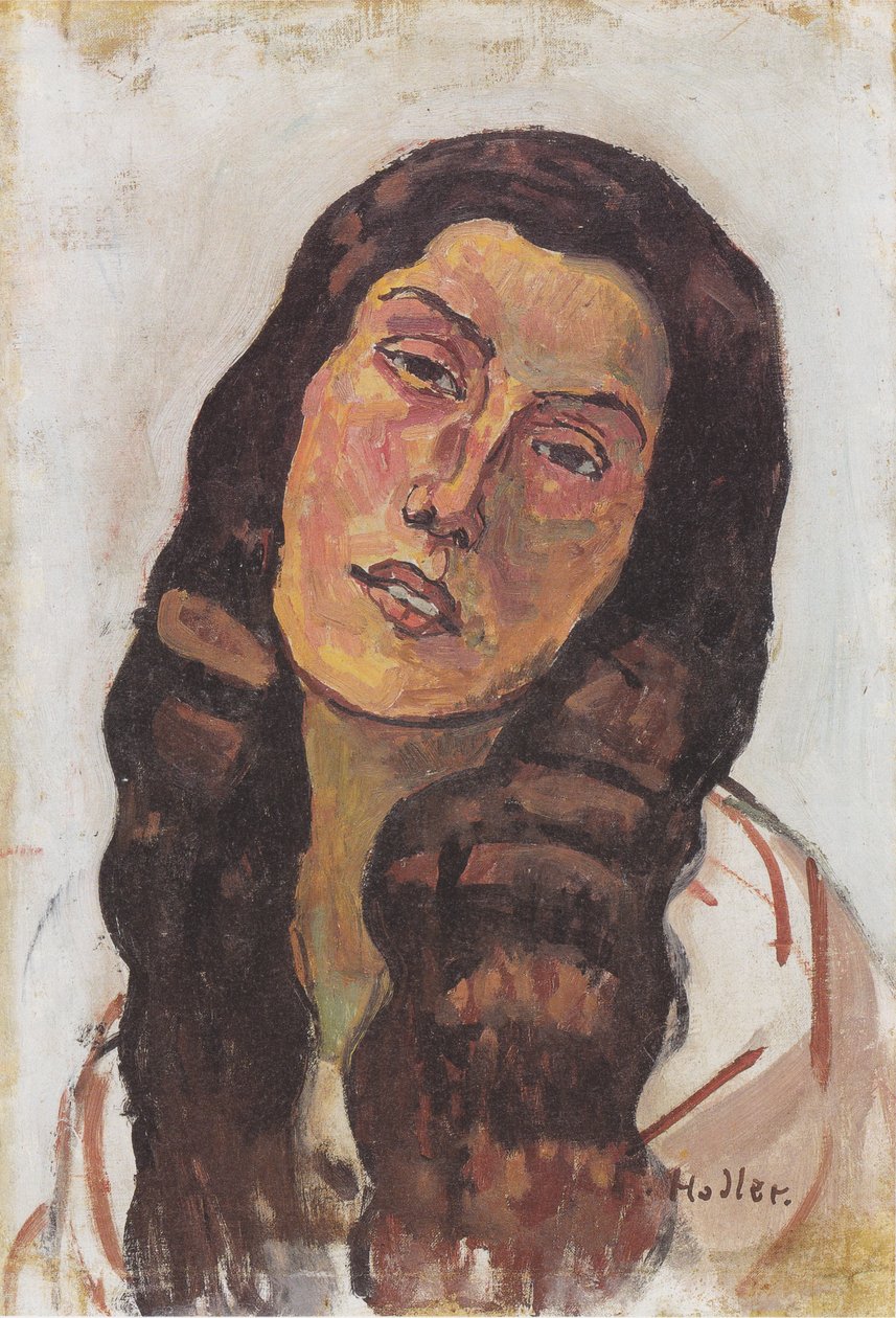 Valentine Godé-Darel liuotetuilla hiuksilla tekijältä Ferdinand Hodler