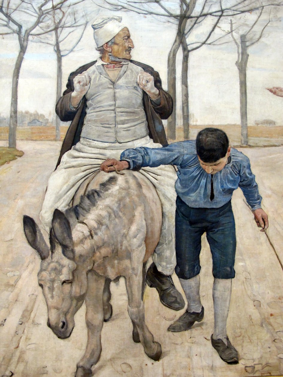 il mugnaio, suo figlio ja lasino tekijältä Ferdinand Hodler