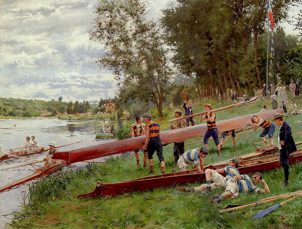 Melontaa Marne-joella, 1899 tekijältä Ferdinand Joseph Guildry