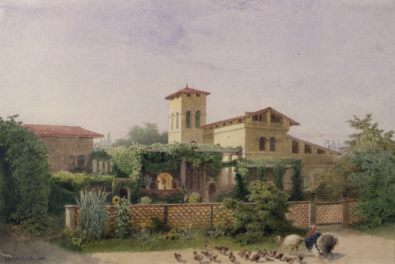 Roomalaiset kylpylät, 1848 (wc paperilla) tekijältä Ferdinand Maron