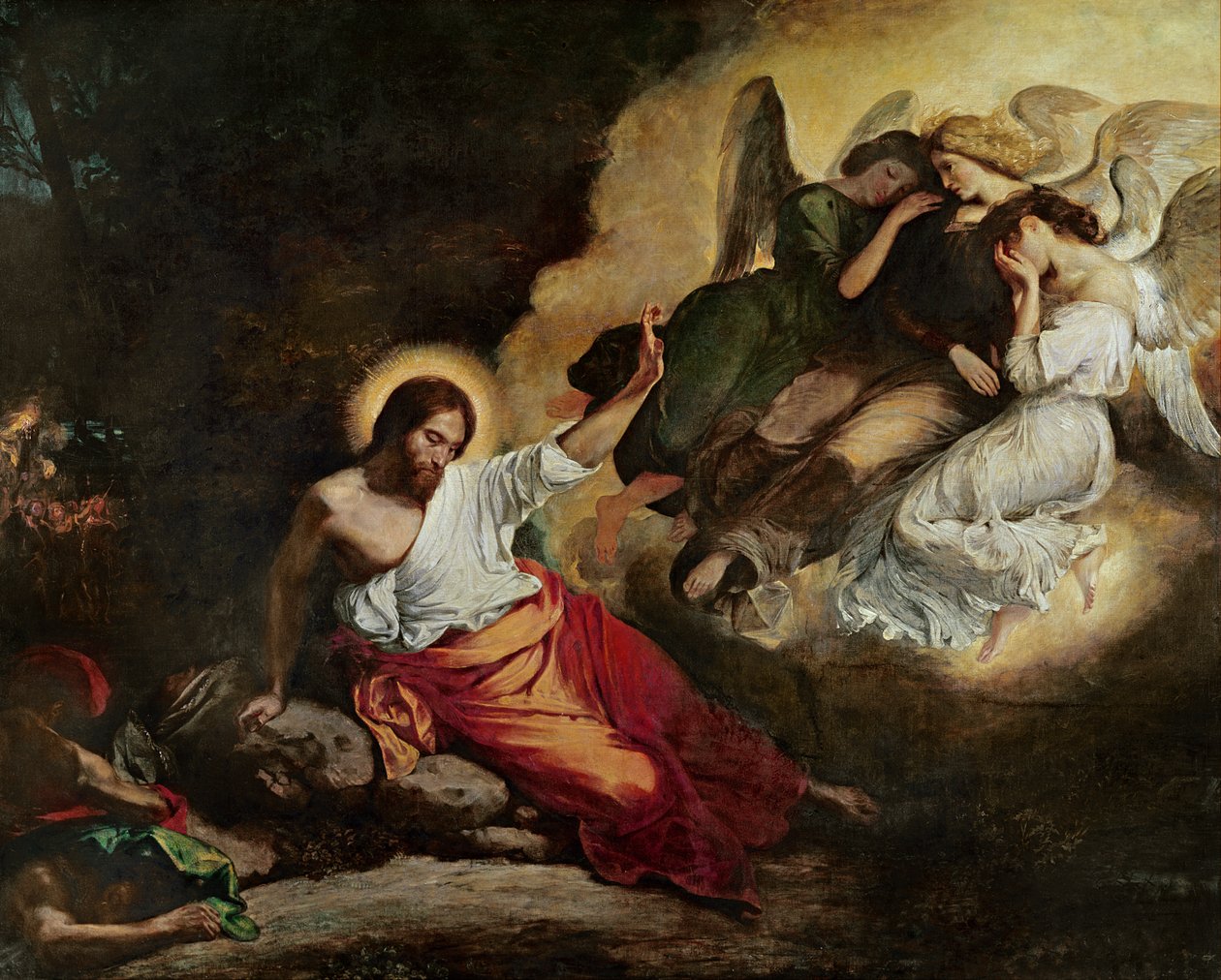 Kristus Öljymäen puutarhassa, 1827 tekijältä Ferdinand Victor Eugene Delacroix