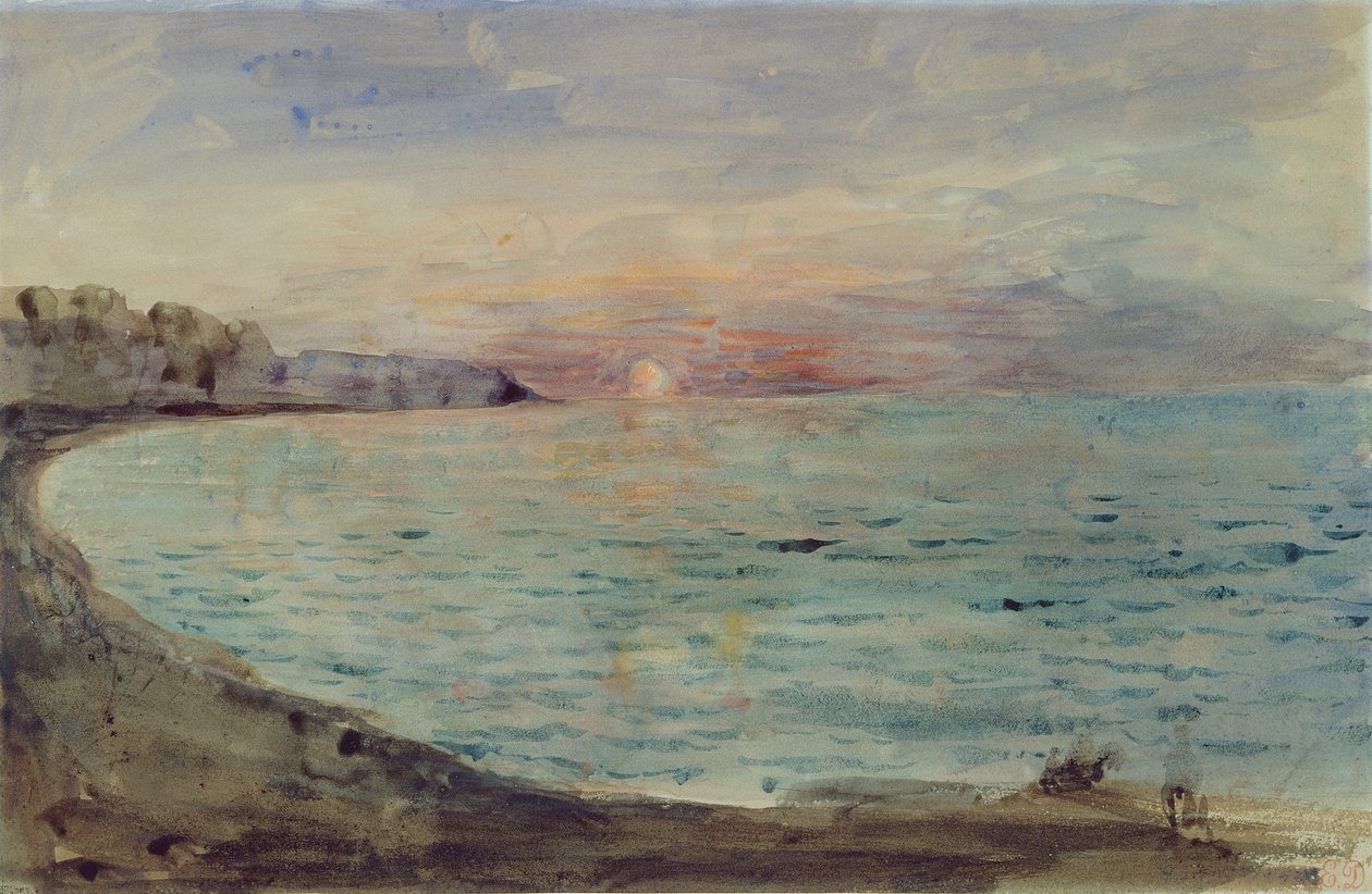 Kalliot lähellä Dieppeä, 1852-55 tekijältä Ferdinand Victor Eugene Delacroix