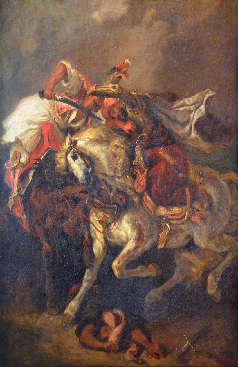 Combat du giaour et du pacha tekijältä Ferdinand Victor Eugene Delacroix