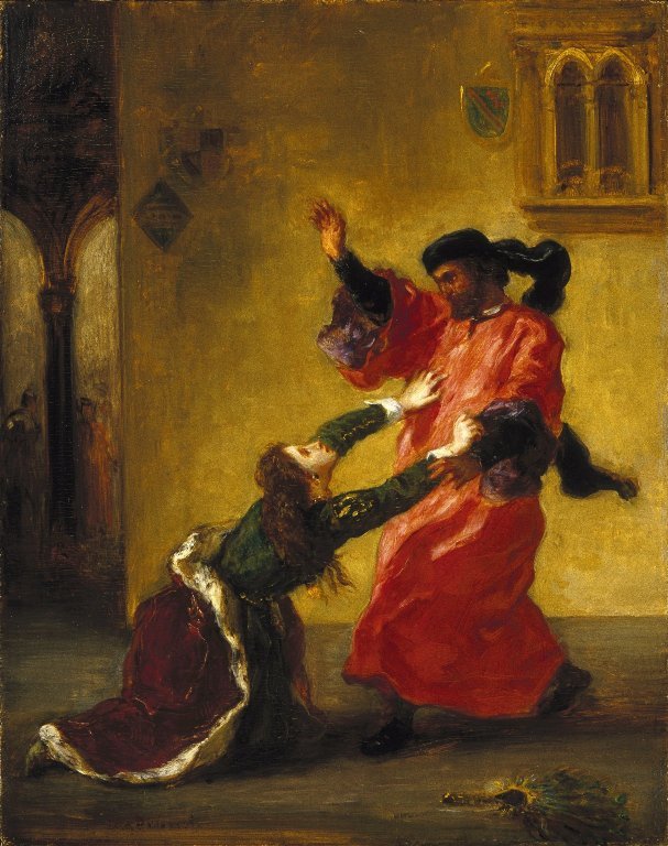 Isänsä kiroama Desdemona tekijältä Ferdinand Victor Eugene Delacroix