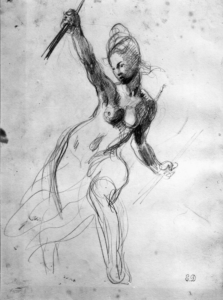 Nainen alastontutkimus, Liberty Leading the People -tutkimus tekijältä Ferdinand Victor Eugene Delacroix