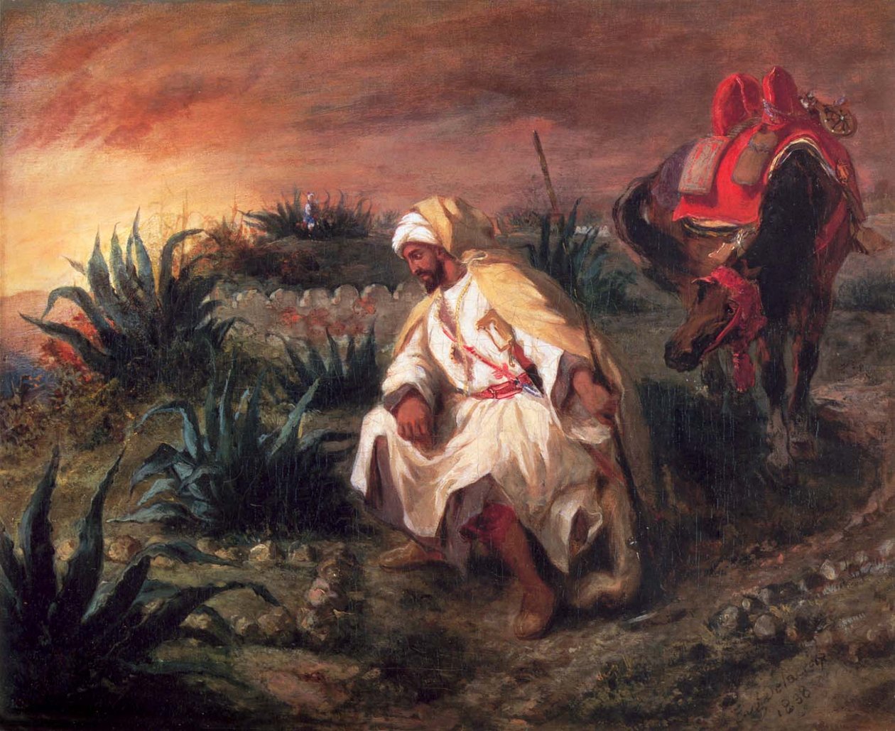 Arabi haudalla tekijältä Ferdinand Victor Eugene Delacroix