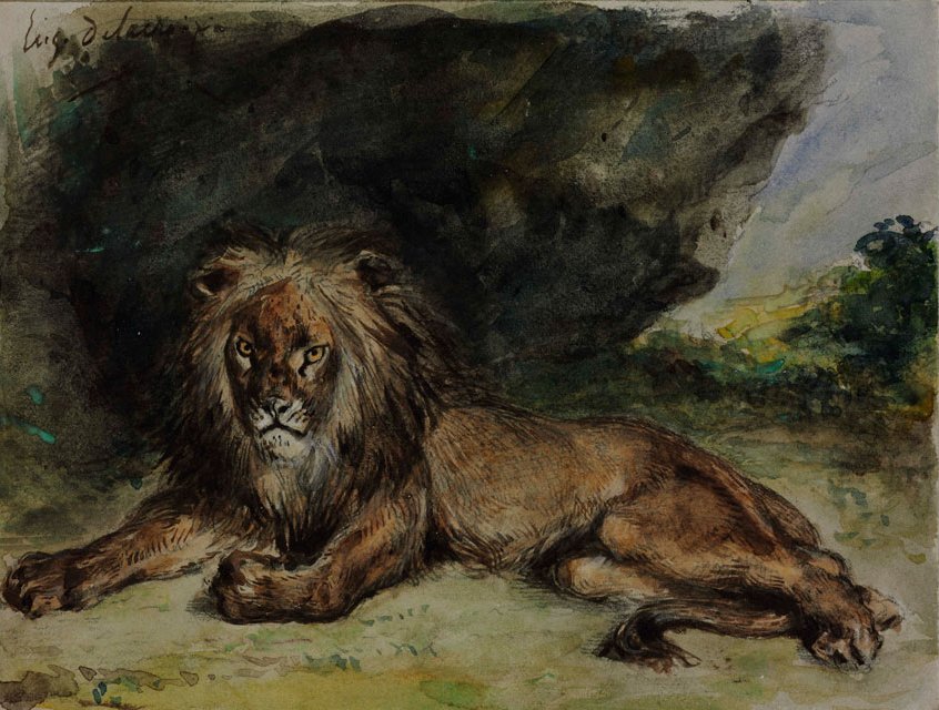 Leijona tekijältä Ferdinand Victor Eugene Delacroix