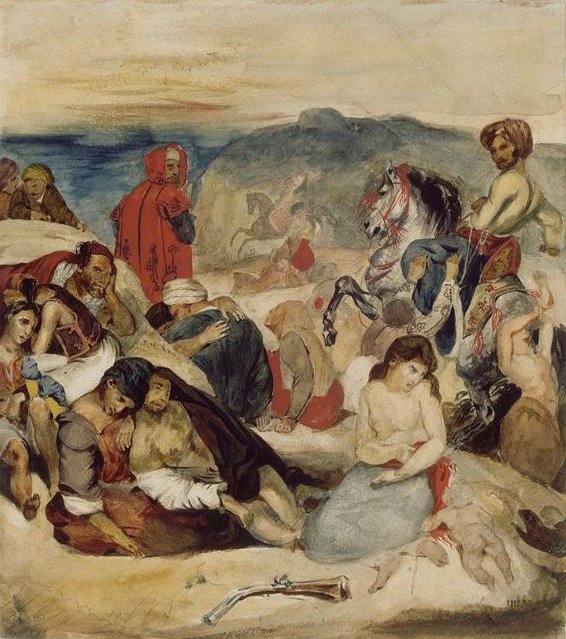 Chiosin verilöyly tekijältä Ferdinand Victor Eugene Delacroix