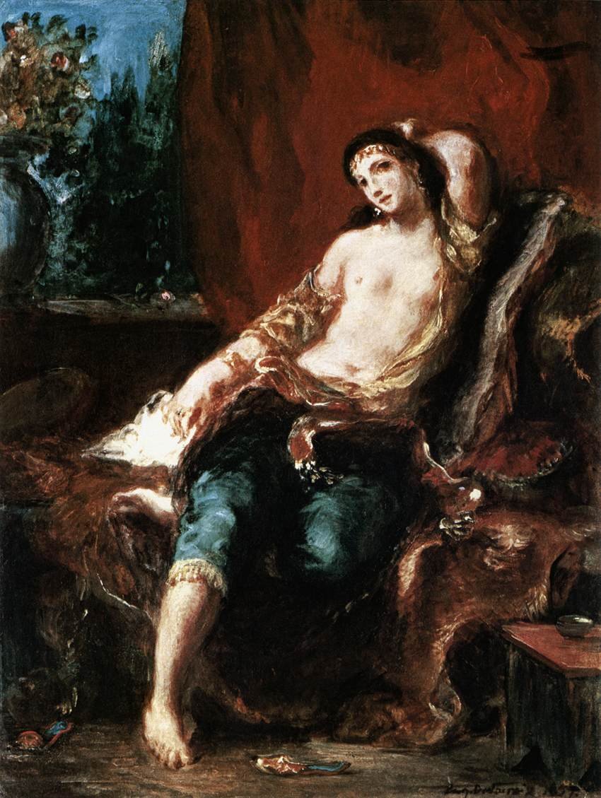 Odalisque tekijältä Ferdinand Victor Eugene Delacroix