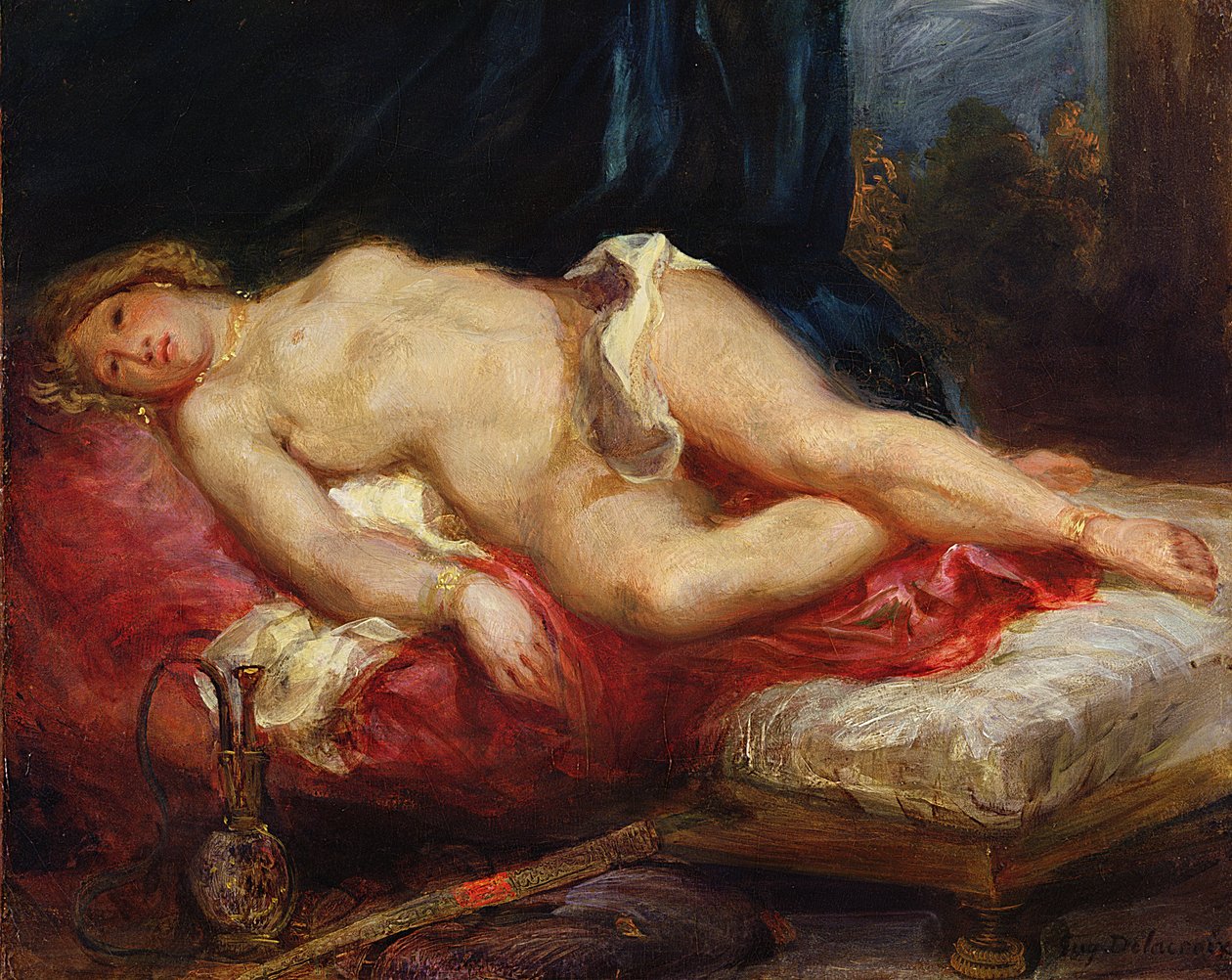 Odalisque, noin 1825 tekijältä Ferdinand Victor Eugene Delacroix