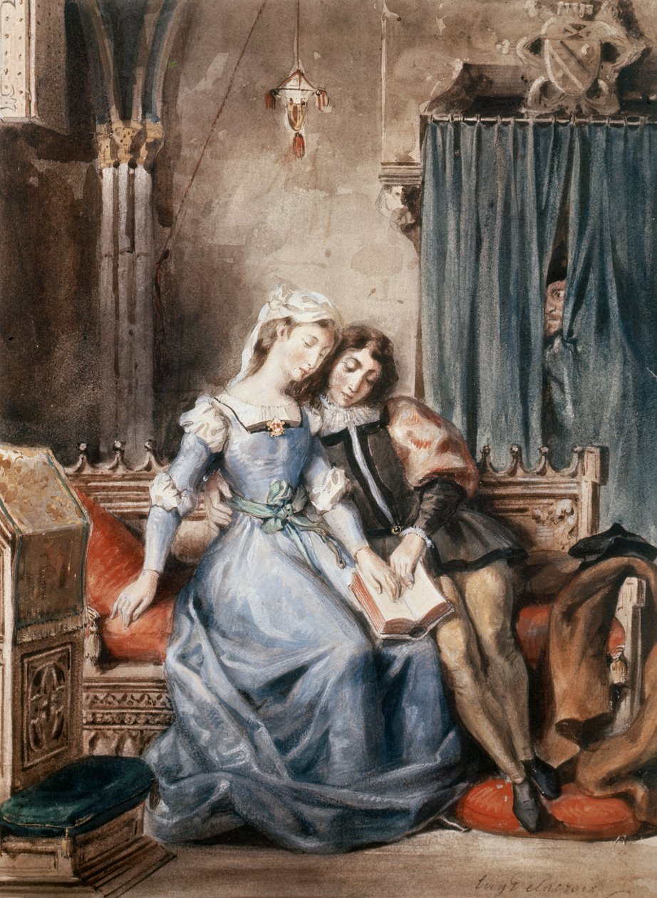 Paolo Malatesta ja Francesca da Rimini tekijältä Ferdinand Victor Eugene Delacroix