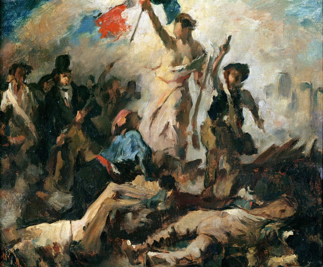 Tutkimus vapaudesta johtaa ihmisiä tekijältä Ferdinand Victor Eugene Delacroix