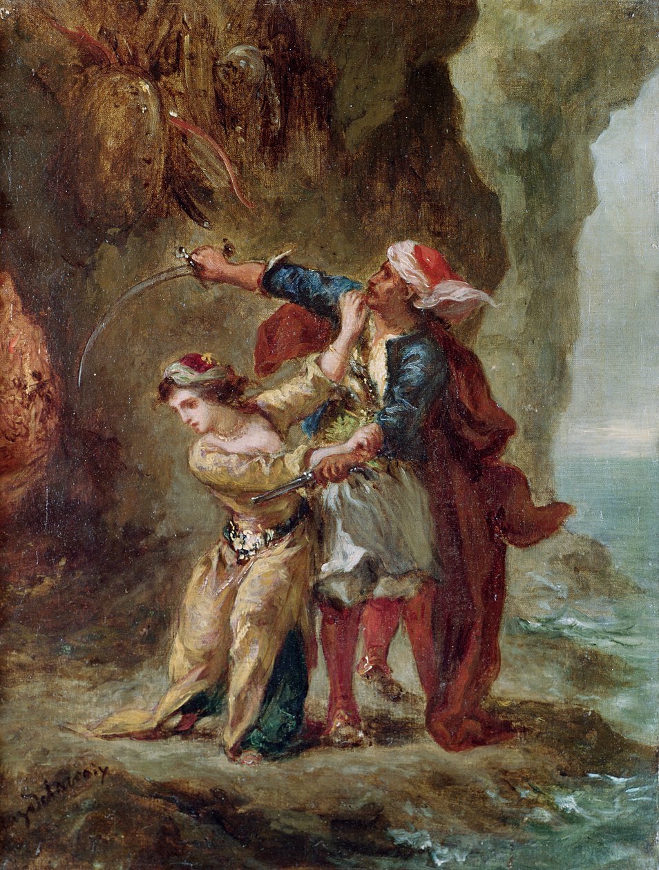 Abydoksen morsian, 1843 tekijältä Ferdinand Victor Eugene Delacroix
