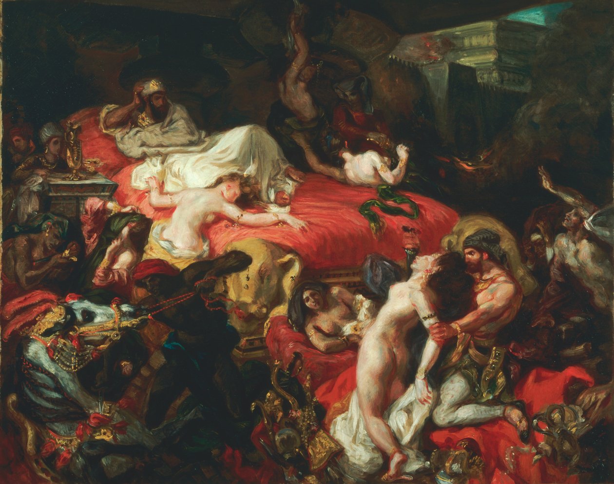 Sardanapalusin kuolema tekijältä Ferdinand Victor Eugene Delacroix