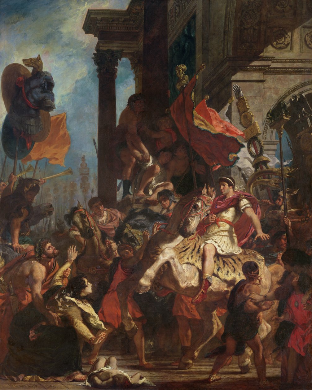 Trajanuksen tuomari (53-117) 1840 tekijältä Ferdinand Victor Eugene Delacroix