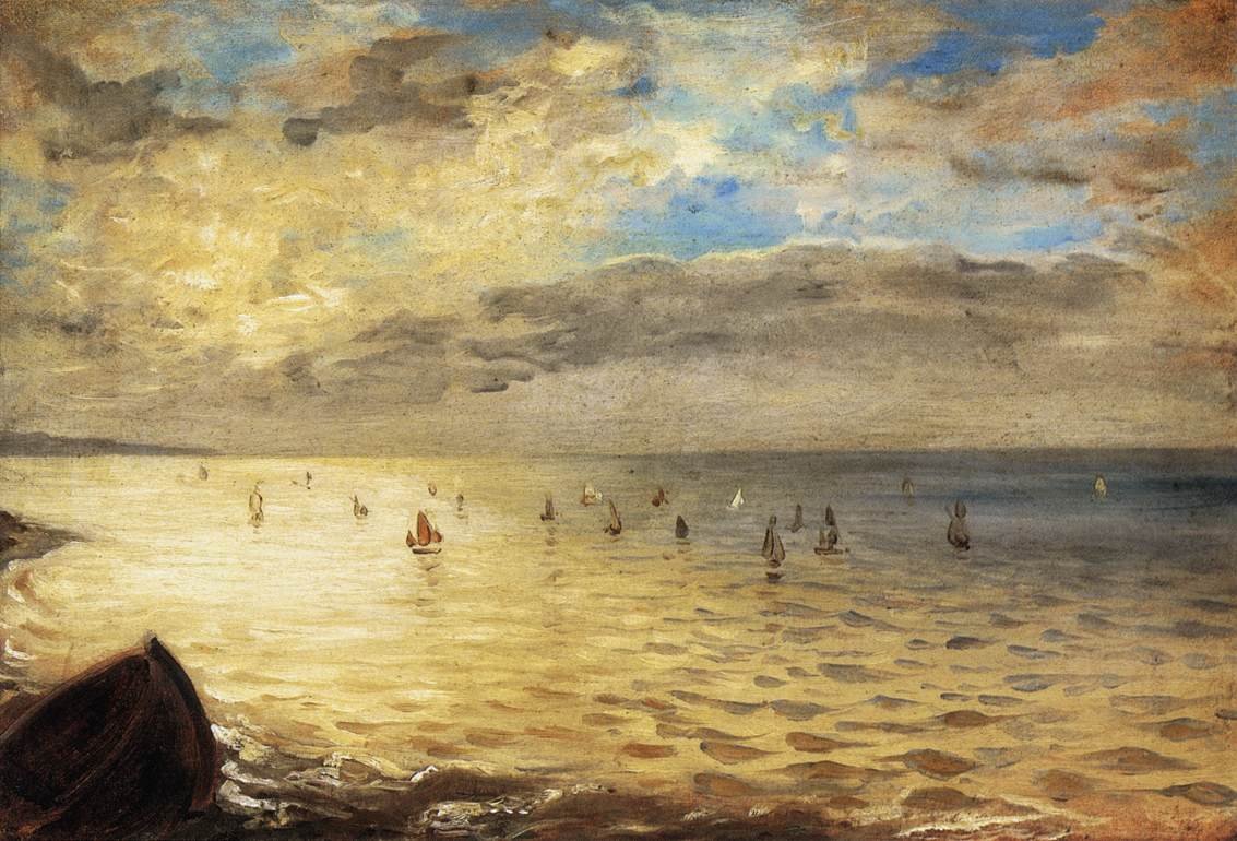 Meri Dieppen korkeuksilta tekijältä Ferdinand Victor Eugene Delacroix