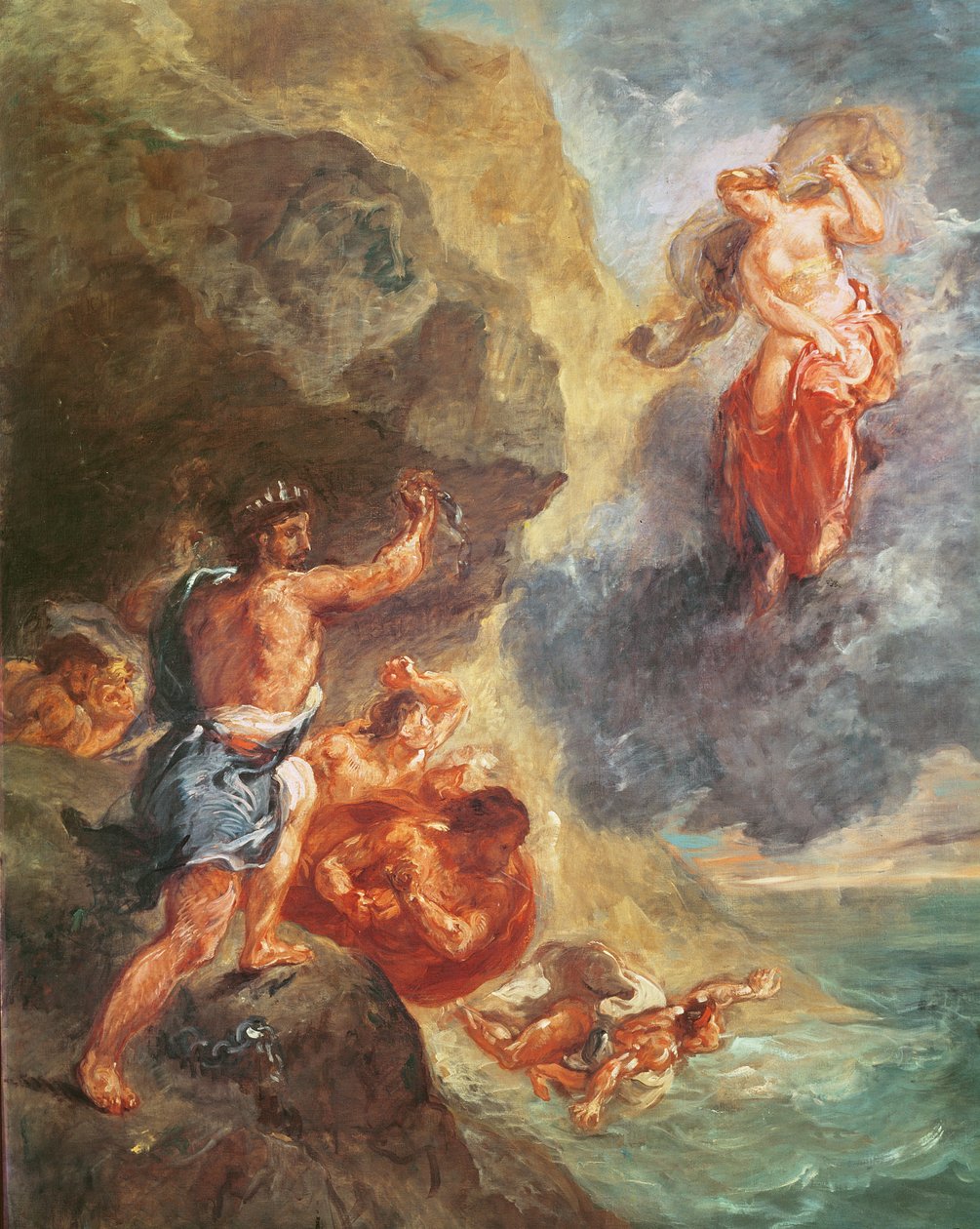 Talvi, Four Seasons -sarjasta: Juno ja Aeolus, 1862 tekijältä Ferdinand Victor Eugene Delacroix