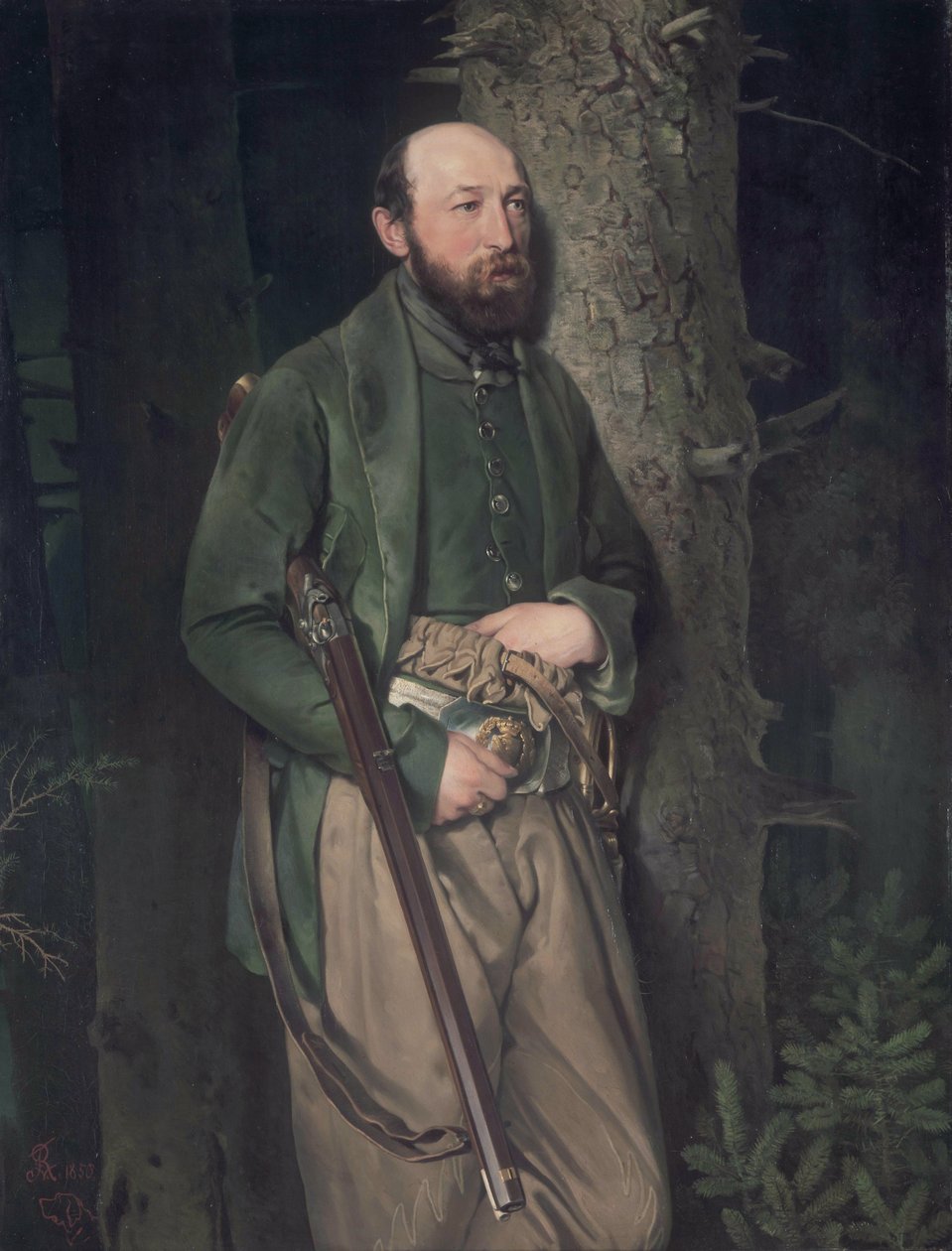 Saksin kuninkaallinen metsätarkastaja Carl Ludwig von Schönberg tekijältä Louis Ferdinand von Rayski