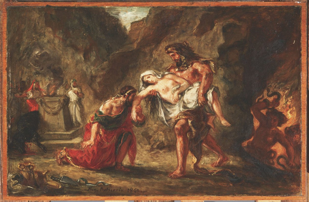 Hercules ja Alcestis tekijältä Ferdinand Victor Eugene Delacroix