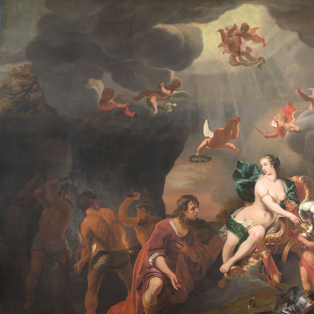Aeneas vastaanottaa uuden panssarisarjan Venuksesta tekijältä Ferdinand Bol