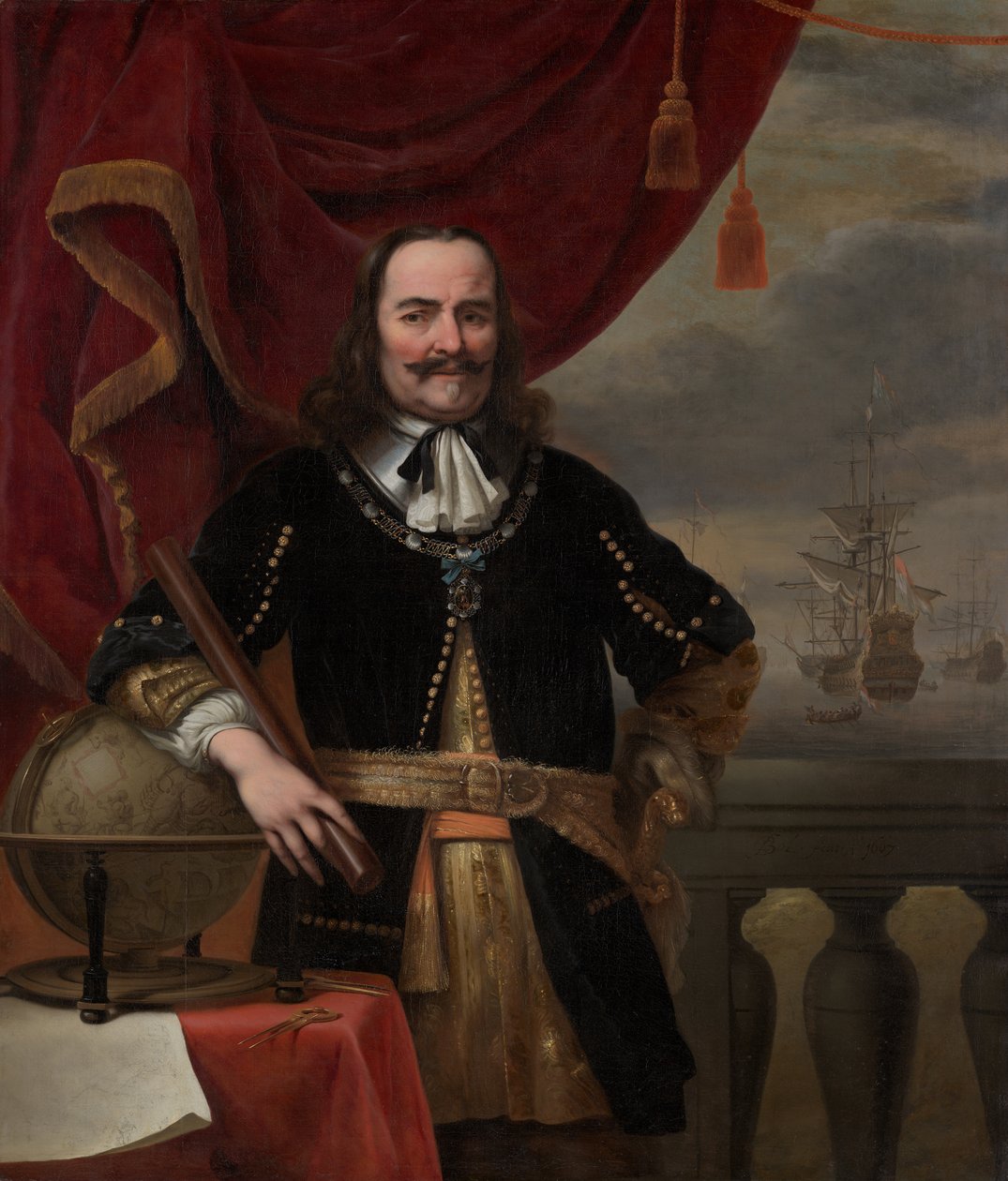 Michiel de Ruyterin muotokuva (1607-1676) tekijältä Ferdinand Bol